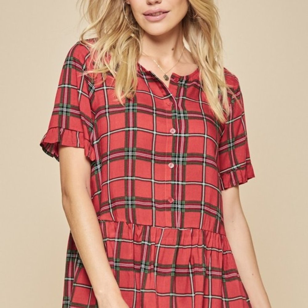 Plaid Peplum